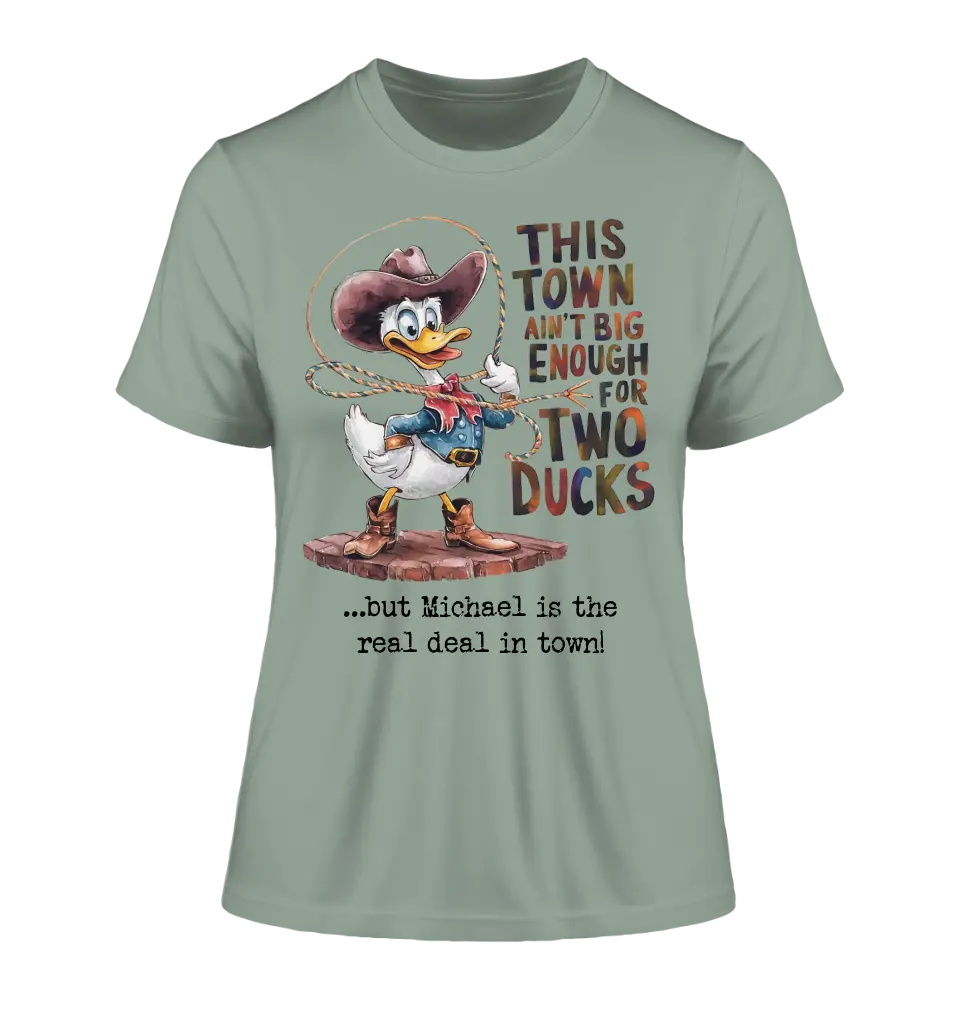 THIS TOWN 2 • DUCK • DUCK • Ladies Premium T-Shirt XS-2XL made of organic cotton for women • Exclusive design • personalized