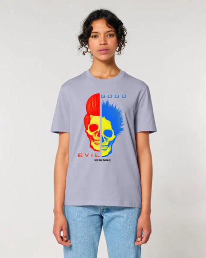 GOOD´N´EVIL - RED-BLUE • Unisex Premium T-Shirt XS-5XL aus Bio-Baumwolle für Damen & Herren • Exklusivdesign • personalisiert