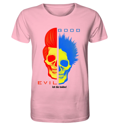 GOOD´N´EVIL - RED-BLUE • Unisex Premium T-Shirt XS-5XL aus Bio-Baumwolle für Damen & Herren • Exklusivdesign • personalisiert