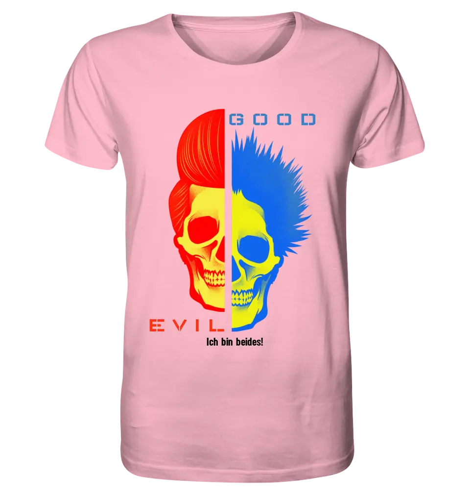 GOOD´N´EVIL - RED-BLUE • Unisex Premium T-Shirt XS-5XL aus Bio-Baumwolle für Damen & Herren • Exklusivdesign • personalisiert