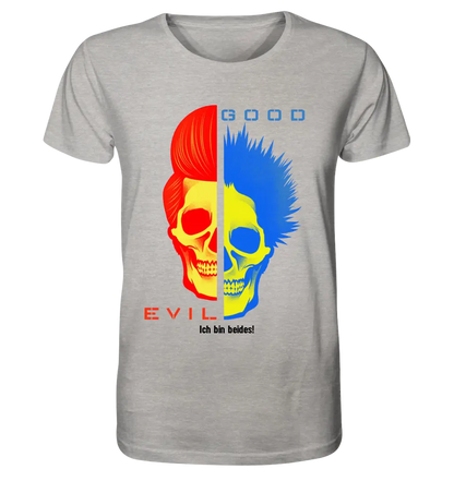 GOOD´N´EVIL - RED-BLUE • Unisex Premium T-Shirt XS-5XL aus Bio-Baumwolle für Damen & Herren • Exklusivdesign • personalisiert