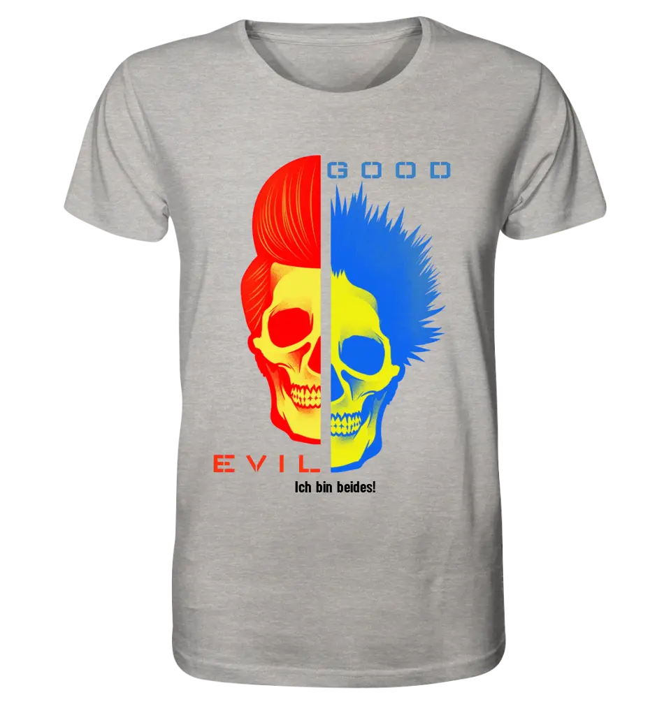 GOOD´N´EVIL - RED-BLUE • Unisex Premium T-Shirt XS-5XL made of organic cotton for women &amp; men • Exclusive design • personalized