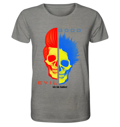 GOOD´N´EVIL - RED-BLUE • Unisex Premium T-Shirt XS-5XL aus Bio-Baumwolle für Damen & Herren • Exklusivdesign • personalisiert