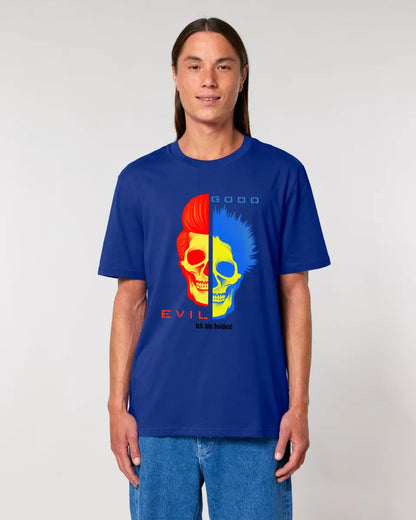 GOOD´N´EVIL - RED-BLUE • Unisex Premium T-Shirt XS-5XL aus Bio-Baumwolle für Damen & Herren • Exklusivdesign • personalisiert