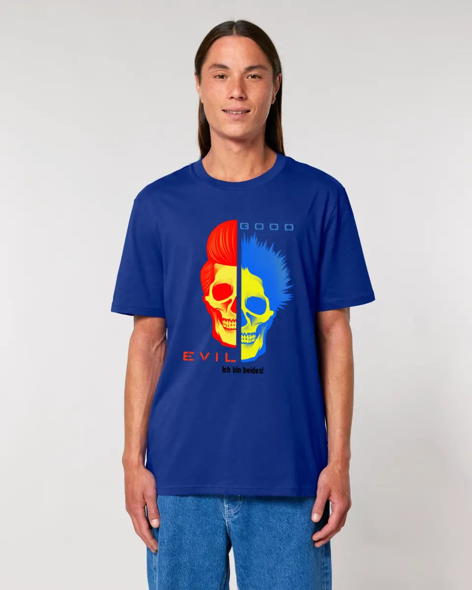 GOOD´N´EVIL - RED-BLUE • Unisex Premium T-Shirt XS-5XL made of organic cotton for women &amp; men • Exclusive design • personalized