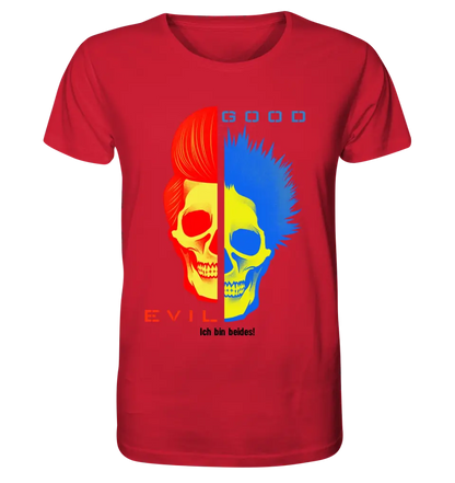 GOOD´N´EVIL - RED-BLUE • Unisex Premium T-Shirt XS-5XL made of organic cotton for women &amp; men • Exclusive design • personalized