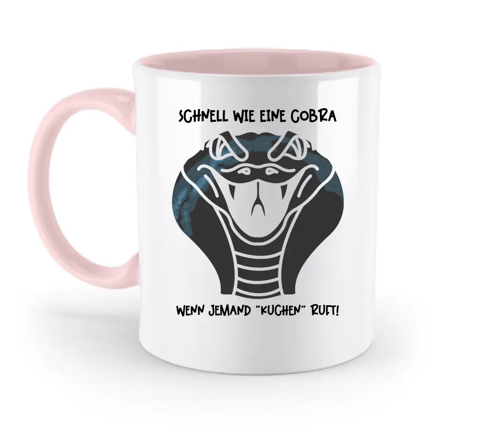 Echte Sternenkarte als Cobra + Text • zweifarbige Tasse  • Exklusivdesign • personalisiert