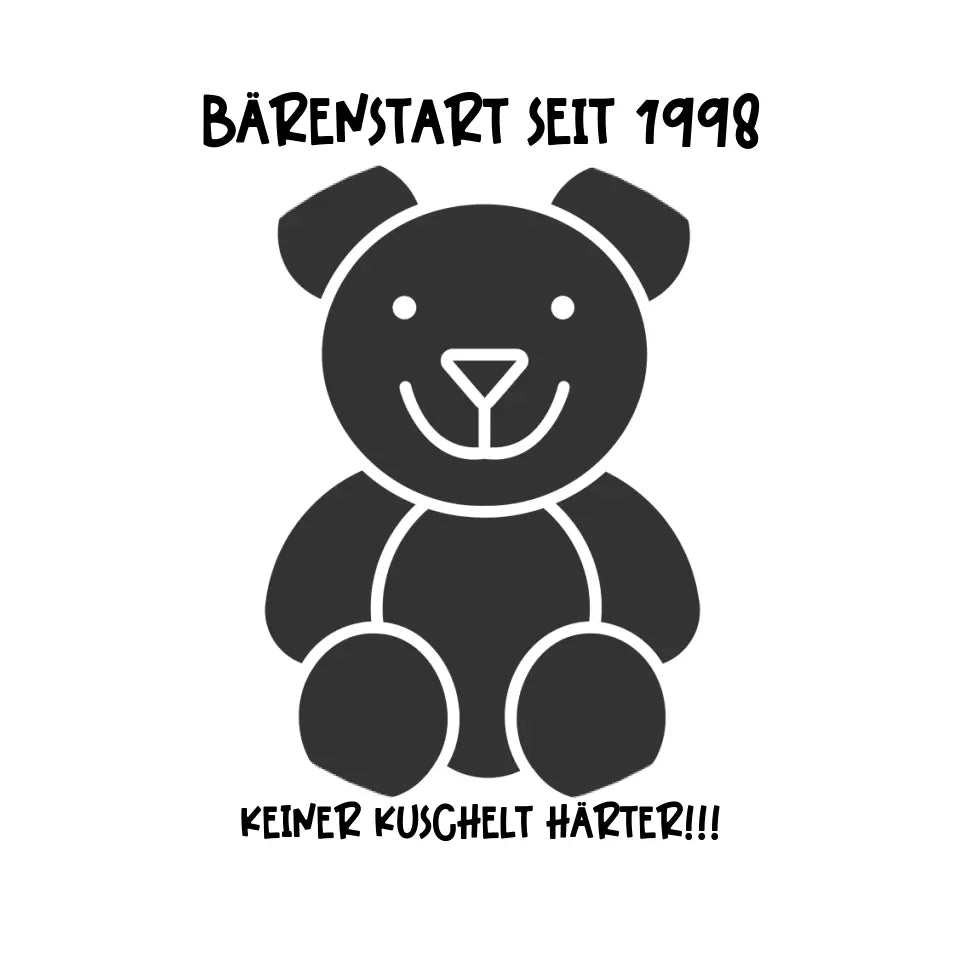 Echte Sternenkarte als Teddybär + Text • STICKER 20x20cm (Aufkleber) • personalisiert