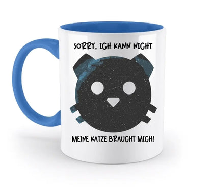 Echte Sternenkarte als Katze + Text • zweifarbige Tasse  • Exklusivdesign • personalisiert