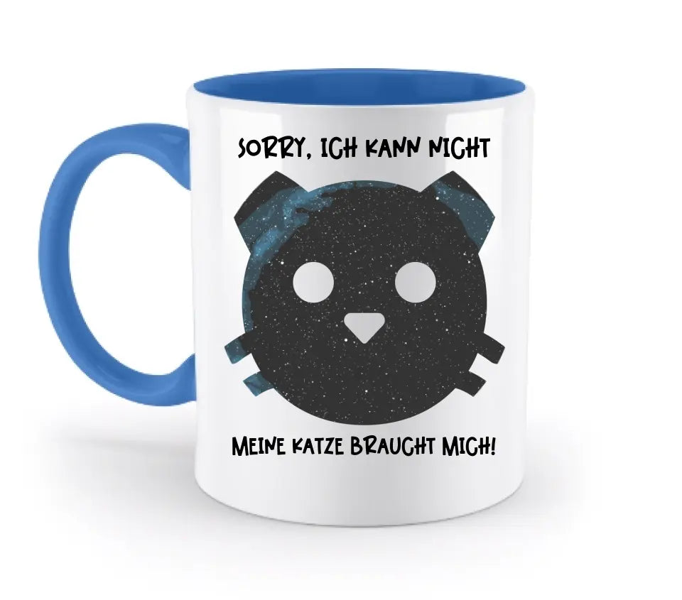 Echte Sternenkarte als Katze + Text • zweifarbige Tasse  • Exklusivdesign • personalisiert