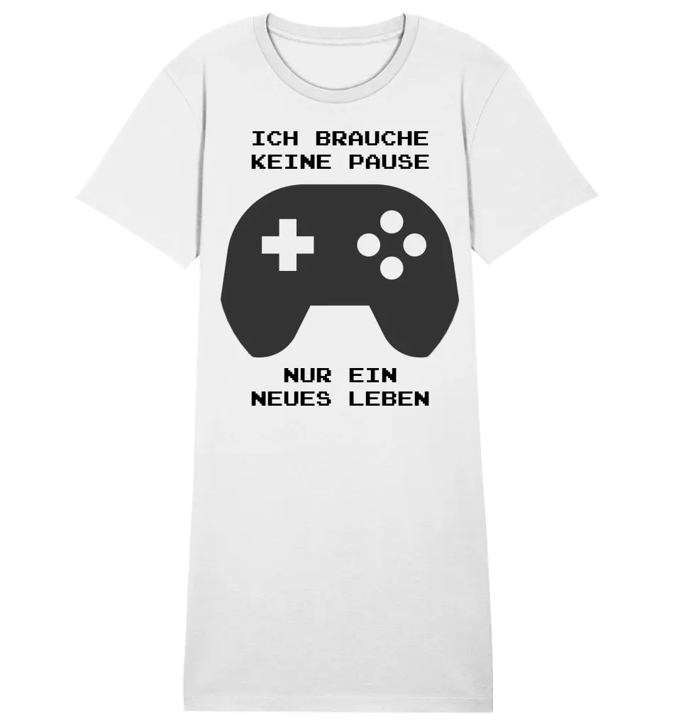 Echte Sternkarte als Controller + Text • Ladies Premium T-Shirt Kleid aus Bio-Baumwolle S-2XL  • Exklusivdesign • personalisiert