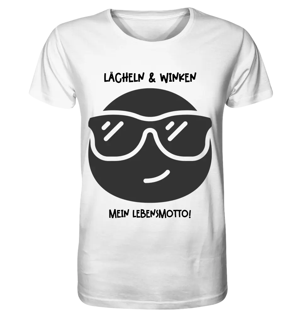 Echte Sternkarte als Emoticon mit Sonnenbrille + Text • Unisex Premium T-Shirt XS-5XL aus Bio-Baumwolle für Damen & Herren • Exklusivdesign • personalisiert