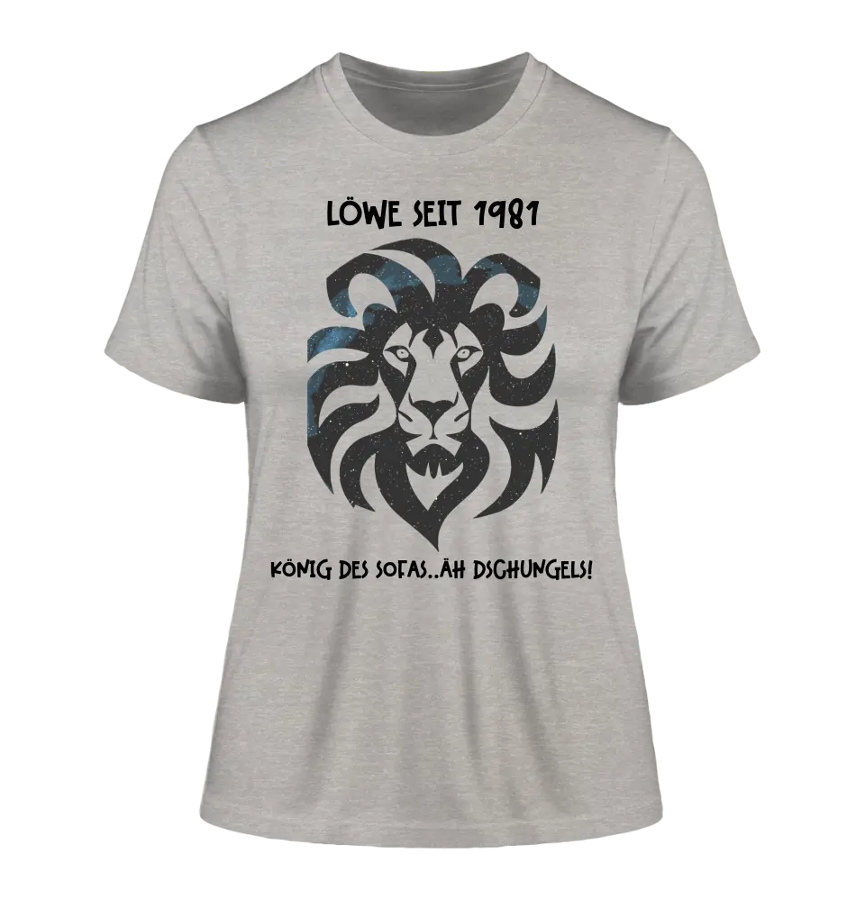 Real star map as a lion + text • Ladies Premium T-Shirt XS-2XL made of organic cotton for women • Exclusive design • personalized