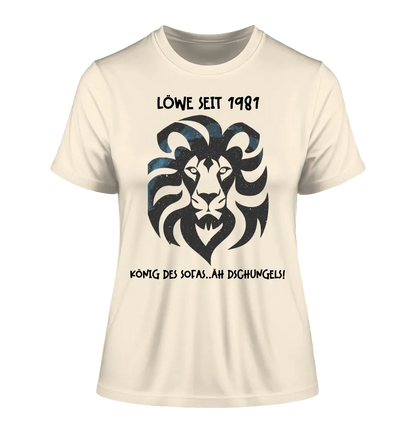 Real star map as a lion + text • Ladies Premium T-Shirt XS-2XL made of organic cotton for women • Exclusive design • personalized