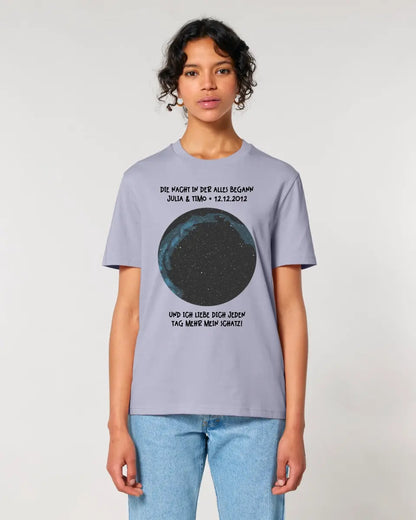 Real star map with location/time and your text • Unisex premium T-shirt XS-5XL made of organic cotton for women &amp; men • Exclusive design • personalized