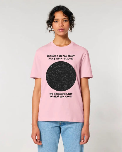 Real star map with location/time and your text • Unisex premium T-shirt XS-5XL made of organic cotton for women &amp; men • Exclusive design • personalized