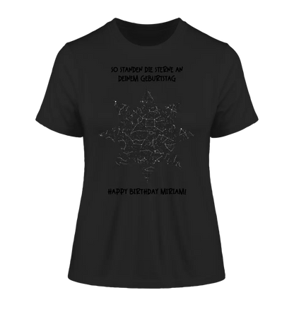 Real star map in sun shape with place/time and your text • Ladies Premium T-Shirt XS-2XL made of organic cotton for women • Exclusive design • personalized