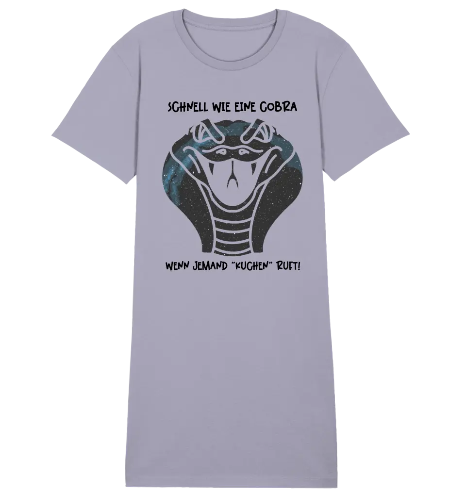 Echte Sternenkarte als Cobra + Text • Ladies Premium T-Shirt Kleid aus Bio-Baumwolle S-2XL  • Exklusivdesign • personalisiert