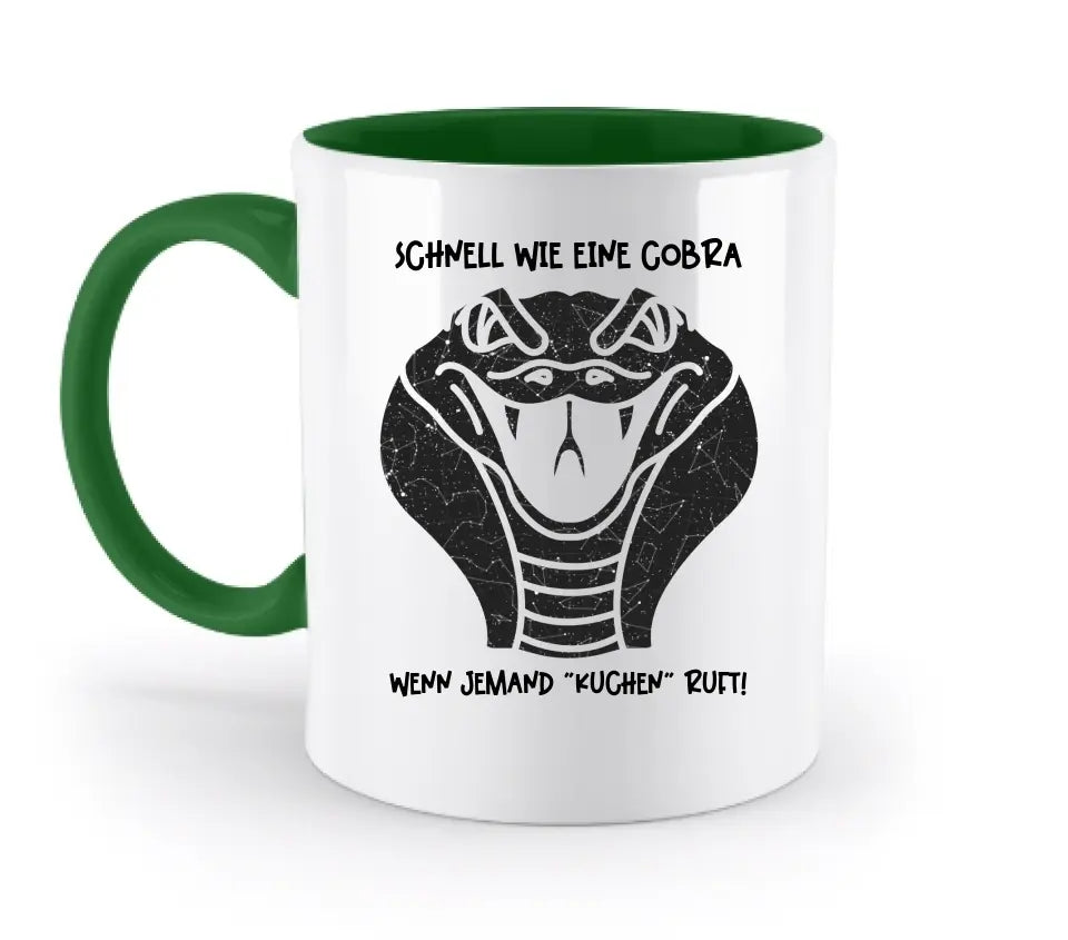 Real star map as a cobra + text • two-tone mug • exclusive design • personalized