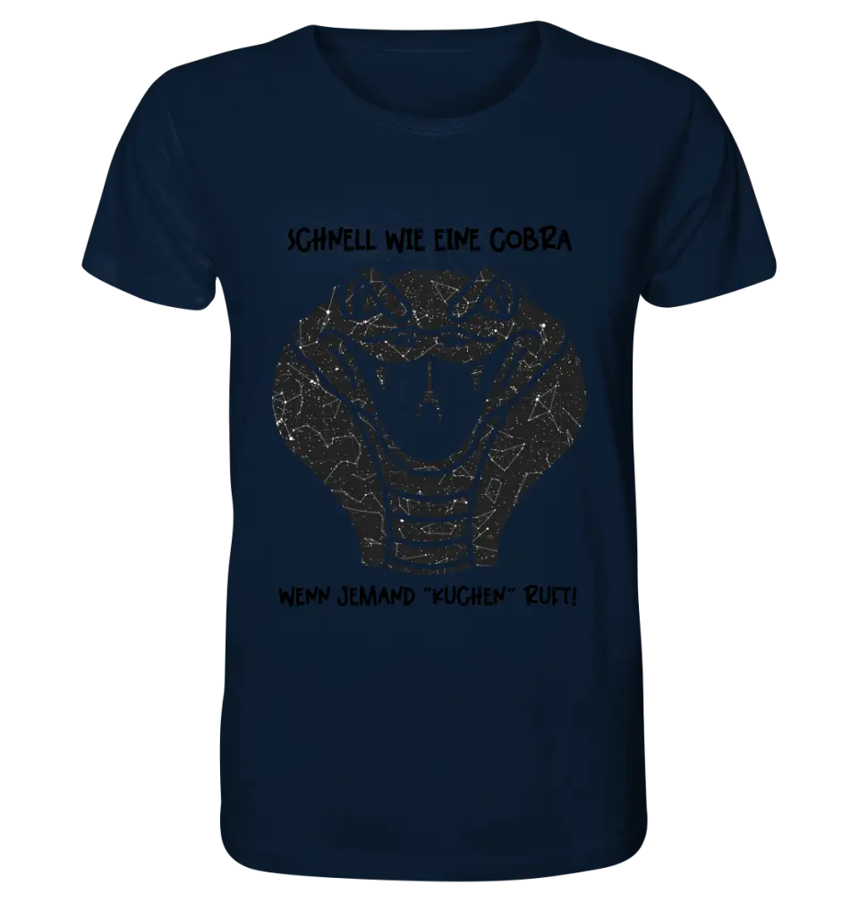 Echte Sternenkarte als Cobra + Text • Unisex Premium T-Shirt XS-5XL aus Bio-Baumwolle für Damen & Herren • Exklusivdesign • personalisiert