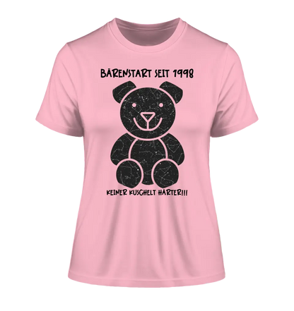 Echte Sternenkarte als Teddybär + Text • Ladies Premium T-Shirt XS-2XL aus Bio-Baumwolle für Damen • Exklusivdesign • personalisiert