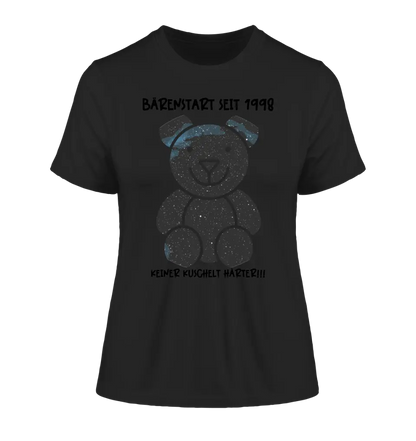 Echte Sternenkarte als Teddybär + Text • Ladies Premium T-Shirt XS-2XL aus Bio-Baumwolle für Damen • Exklusivdesign • personalisiert