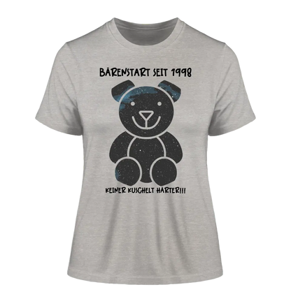 Echte Sternenkarte als Teddybär + Text • Ladies Premium T-Shirt XS-2XL aus Bio-Baumwolle für Damen • Exklusivdesign • personalisiert