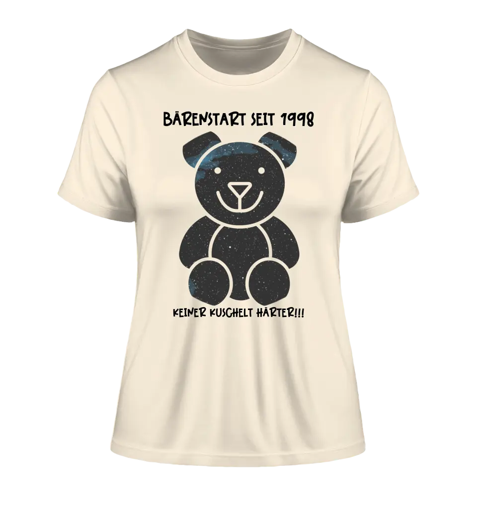 Echte Sternenkarte als Teddybär + Text • Ladies Premium T-Shirt XS-2XL aus Bio-Baumwolle für Damen • Exklusivdesign • personalisiert