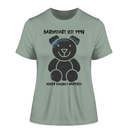 Echte Sternenkarte als Teddybär + Text • Ladies Premium T-Shirt XS-2XL aus Bio-Baumwolle für Damen • Exklusivdesign • personalisiert