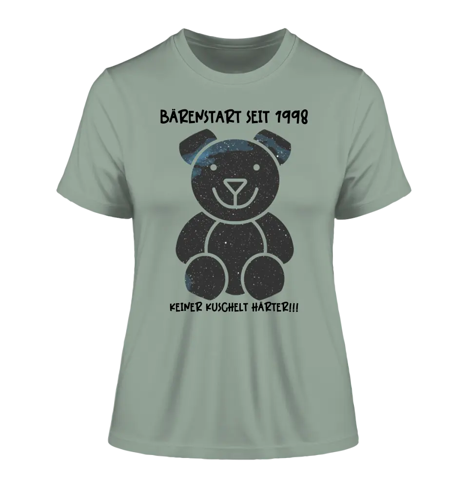 Echte Sternenkarte als Teddybär + Text • Ladies Premium T-Shirt XS-2XL aus Bio-Baumwolle für Damen • Exklusivdesign • personalisiert