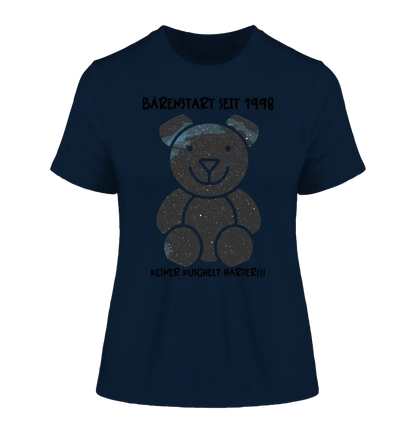 Echte Sternenkarte als Teddybär + Text • Ladies Premium T-Shirt XS-2XL aus Bio-Baumwolle für Damen • Exklusivdesign • personalisiert