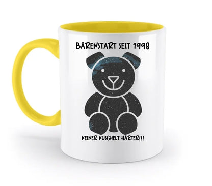 Real star map as a teddy bear + text • two-tone mug • exclusive design • personalized