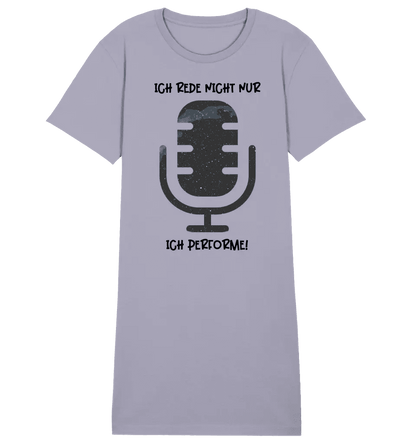 Real star map as microphone + text • Ladies Premium T-Shirt Dress made of organic cotton S-2XL • Exclusive design • personalized