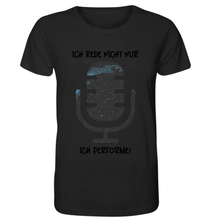 Echte Sternkarte als Mikrofon + Text • Unisex Premium T-Shirt XS-5XL aus Bio-Baumwolle für Damen & Herren • Exklusivdesign • personalisiert