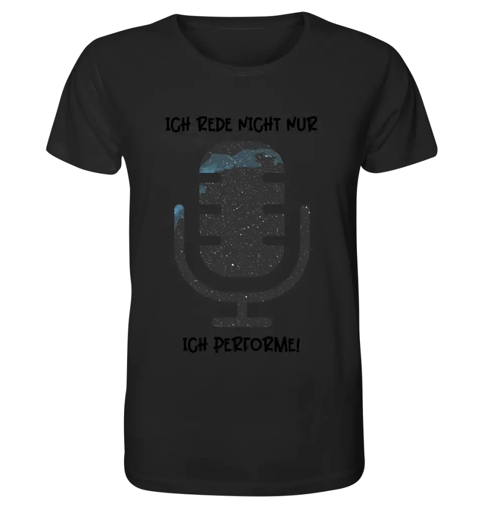 Echte Sternkarte als Mikrofon + Text • Unisex Premium T-Shirt XS-5XL aus Bio-Baumwolle für Damen & Herren • Exklusivdesign • personalisiert