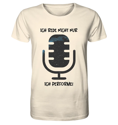 Real star map as microphone + text • Unisex premium T-shirt XS-5XL made of organic cotton for women &amp; men • Exclusive design • personalized