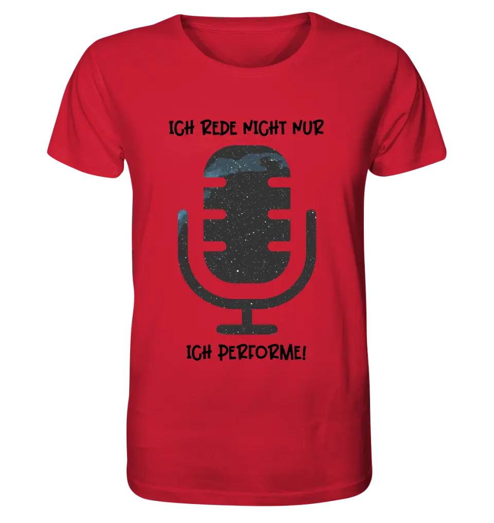 Echte Sternkarte als Mikrofon + Text • Unisex Premium T-Shirt XS-5XL aus Bio-Baumwolle für Damen & Herren • Exklusivdesign • personalisiert