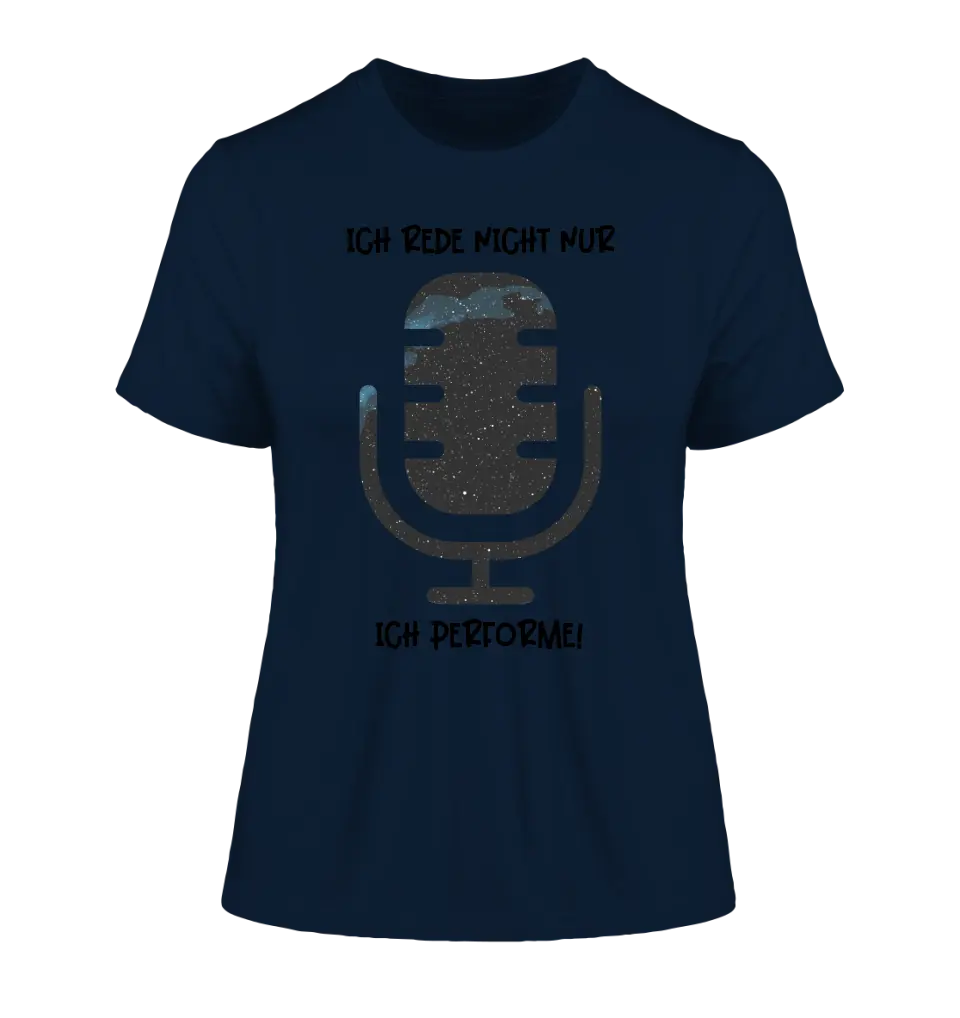 Real star map as microphone + text • Ladies Premium T-Shirt XS-2XL made of organic cotton for women • Exclusive design • personalized