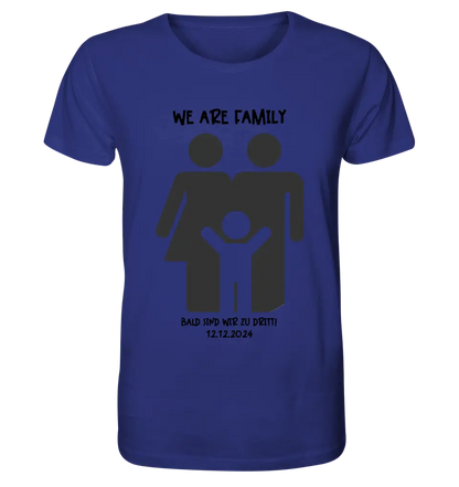 Echte Sternenkarte + Text • Kleine Familie • werdende Eltern • Unisex Premium T-Shirt XS-5XL aus Bio-Baumwolle für Damen & Herren • Exklusivdesign • personalisiert