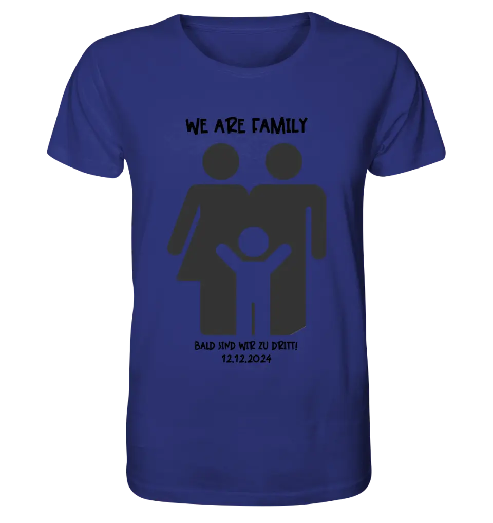 Echte Sternenkarte + Text • Kleine Familie • werdende Eltern • Unisex Premium T-Shirt XS-5XL aus Bio-Baumwolle für Damen & Herren • Exklusivdesign • personalisiert