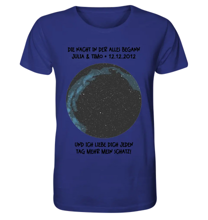 Real star map with location/time and your text • Unisex premium T-shirt XS-5XL made of organic cotton for women &amp; men • Exclusive design • personalized