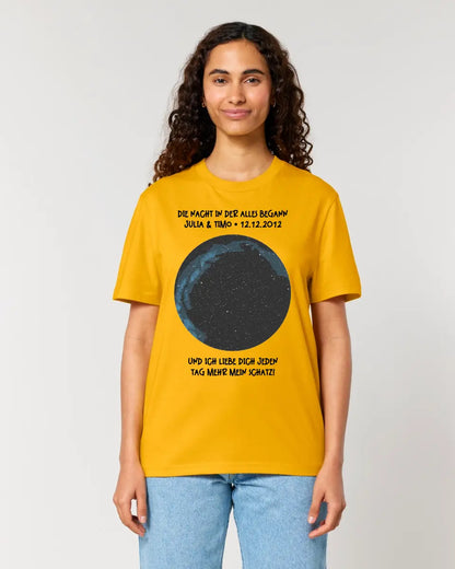 Real star map with location/time and your text • Unisex premium T-shirt XS-5XL made of organic cotton for women &amp; men • Exclusive design • personalized