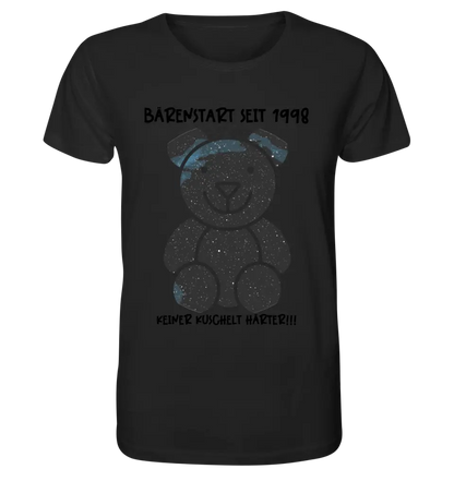 Echte Sternenkarte als Teddybär + Text • Unisex Premium T-Shirt XS-5XL aus Bio-Baumwolle für Damen & Herren • Exklusivdesign • personalisiert