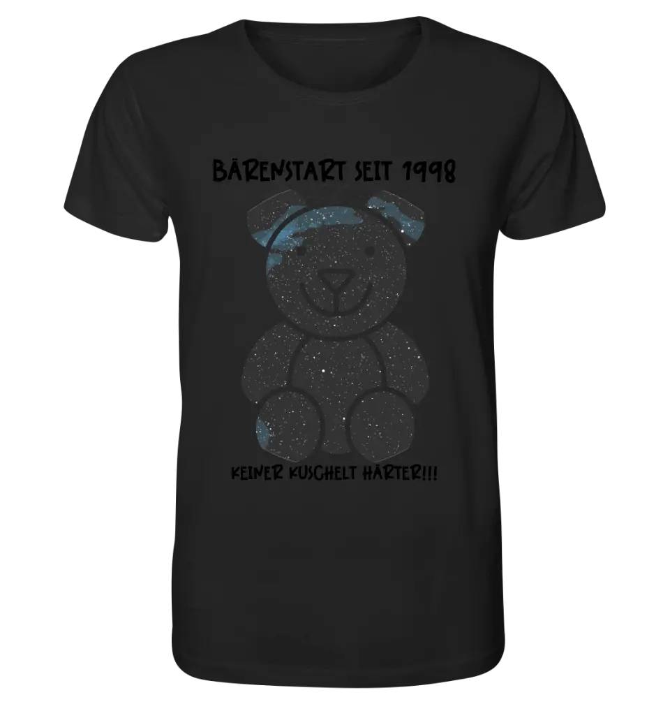 Echte Sternenkarte als Teddybär + Text • Unisex Premium T-Shirt XS-5XL aus Bio-Baumwolle für Damen & Herren • Exklusivdesign • personalisiert