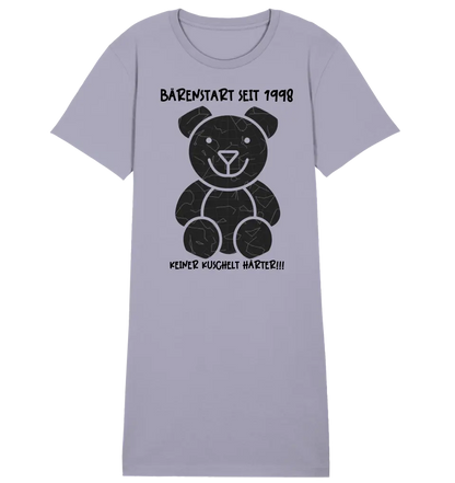 Echte Sternenkarte als Teddybär + Text • Ladies Premium T-Shirt Kleid aus Bio-Baumwolle S-2XL • Exklusivdesign • personalisiert