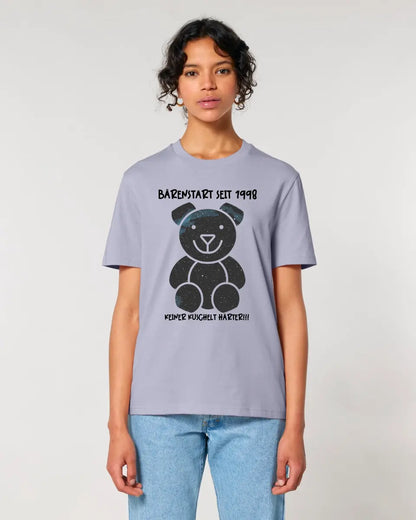 Echte Sternenkarte als Teddybär + Text • Unisex Premium T-Shirt XS-5XL aus Bio-Baumwolle für Damen & Herren • Exklusivdesign • personalisiert