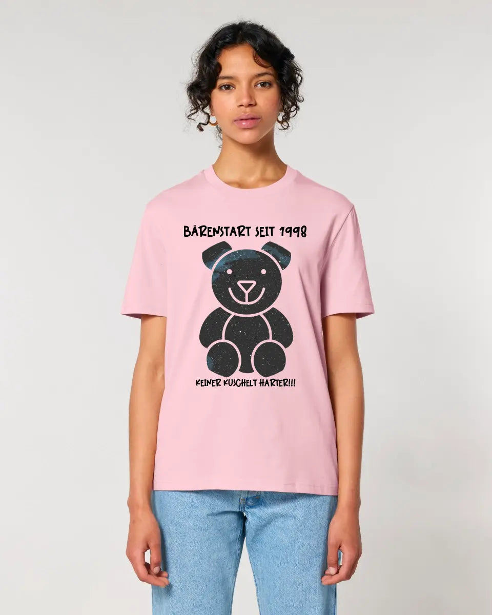 Echte Sternenkarte als Teddybär + Text • Unisex Premium T-Shirt XS-5XL aus Bio-Baumwolle für Damen & Herren • Exklusivdesign • personalisiert