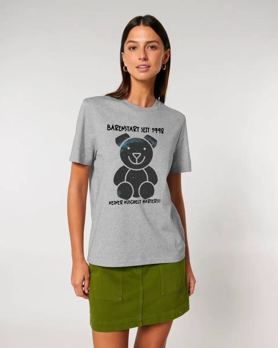 Echte Sternenkarte als Teddybär + Text • Unisex Premium T-Shirt XS-5XL aus Bio-Baumwolle für Damen & Herren • Exklusivdesign • personalisiert