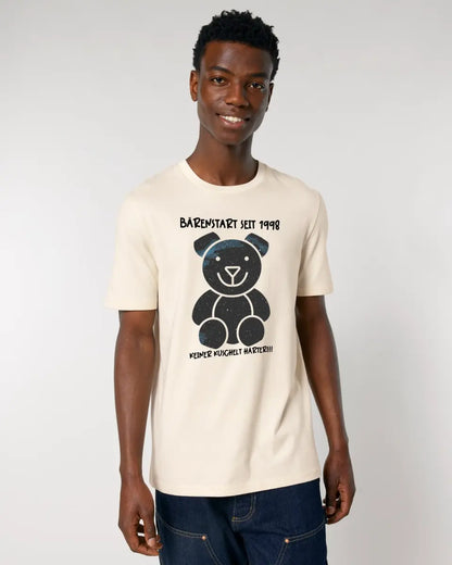 Echte Sternenkarte als Teddybär + Text • Unisex Premium T-Shirt XS-5XL aus Bio-Baumwolle für Damen & Herren • Exklusivdesign • personalisiert