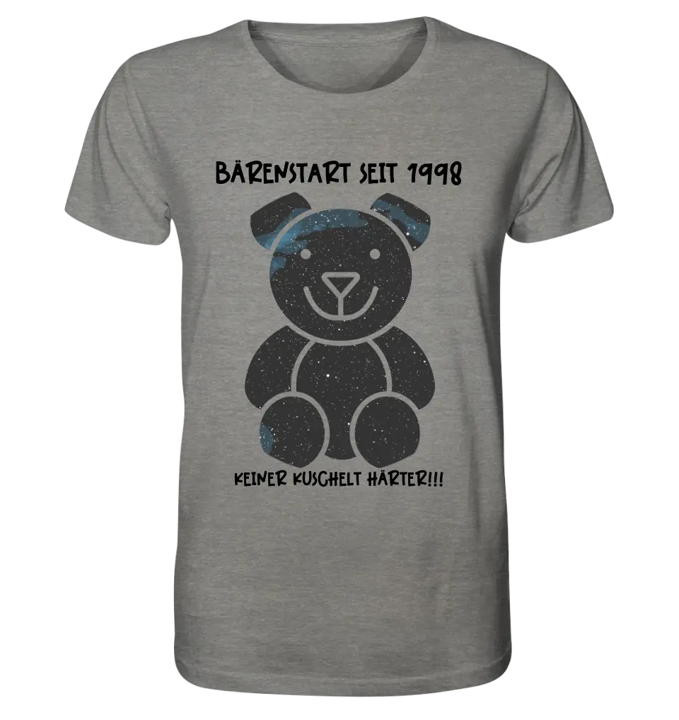 Echte Sternenkarte als Teddybär + Text • Unisex Premium T-Shirt XS-5XL aus Bio-Baumwolle für Damen & Herren • Exklusivdesign • personalisiert